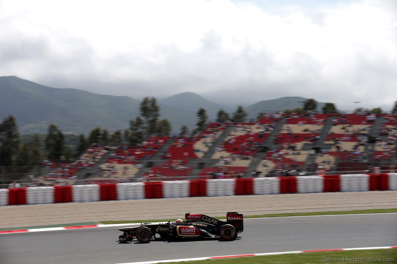 GP SPAGNA, 10.05.2013- Prove Libere 2, Romain Grosjean (FRA) Lotus F1 Team E21 