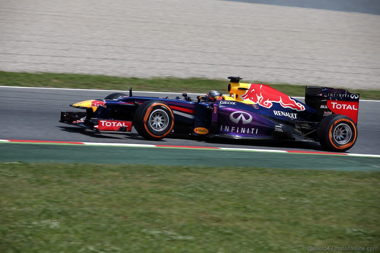 GP SPAGNA, 10.05.2013- Prove Libere 2, Sebastian Vettel (GER) Red Bull Racing RB9 