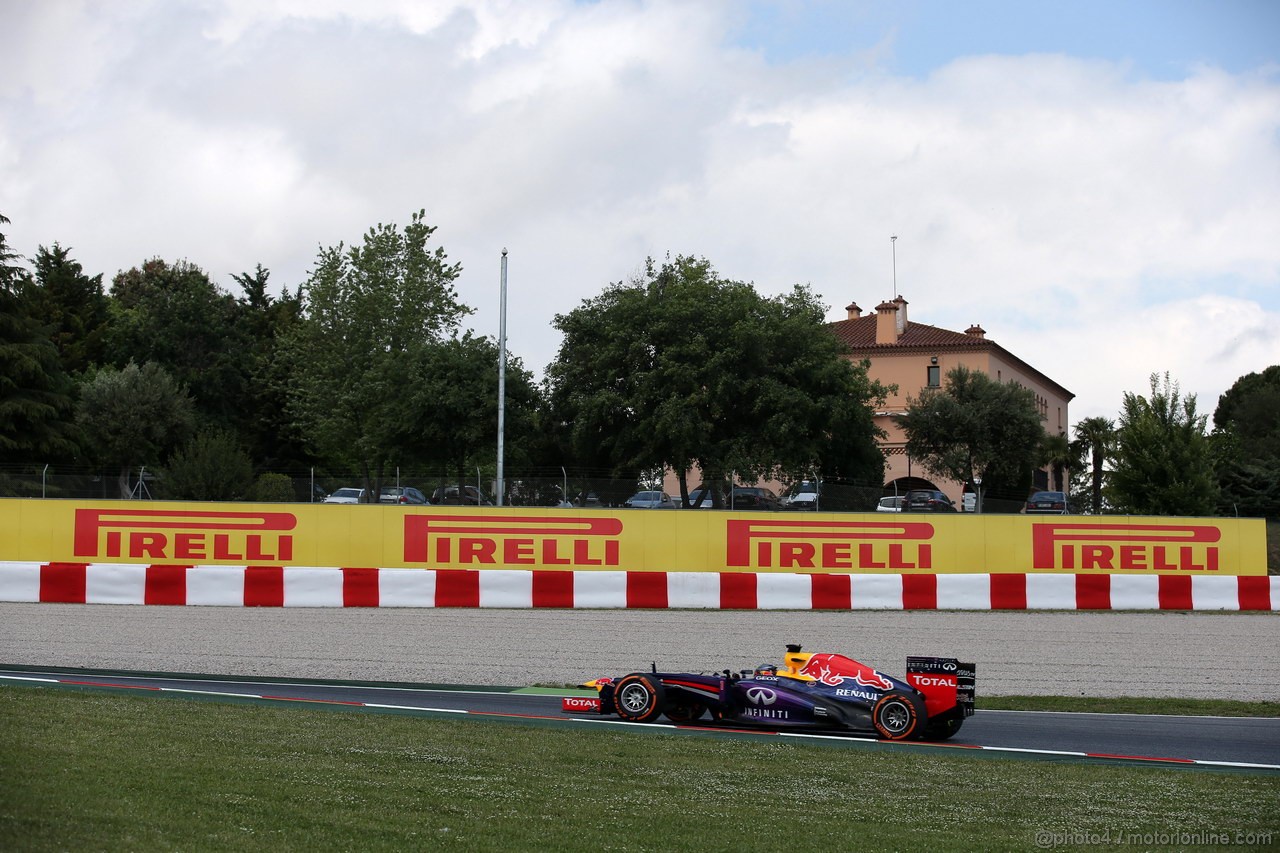 GP SPAGNA, 10.05.2013- Prove Libere 2, Sebastian Vettel (GER) Red Bull Racing RB9 