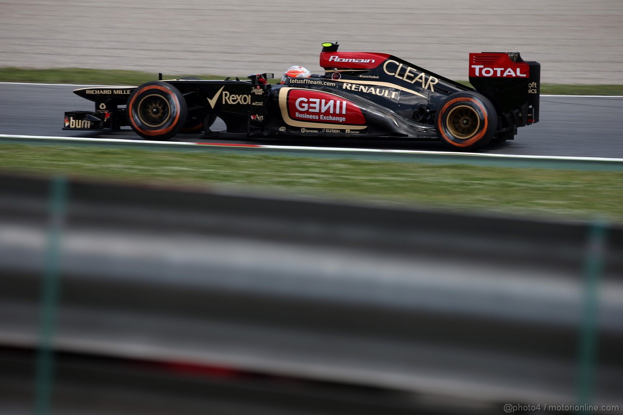 GP SPAGNA, 10.05.2013- Prove Libere 2, Romain Grosjean (FRA) Lotus F1 Team E21 