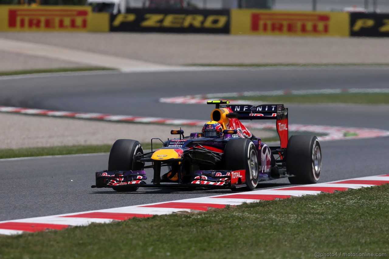 GP SPAGNA, 10.05.2013- Prove Libere 2, Mark Webber (AUS) Red Bull Racing RB9 