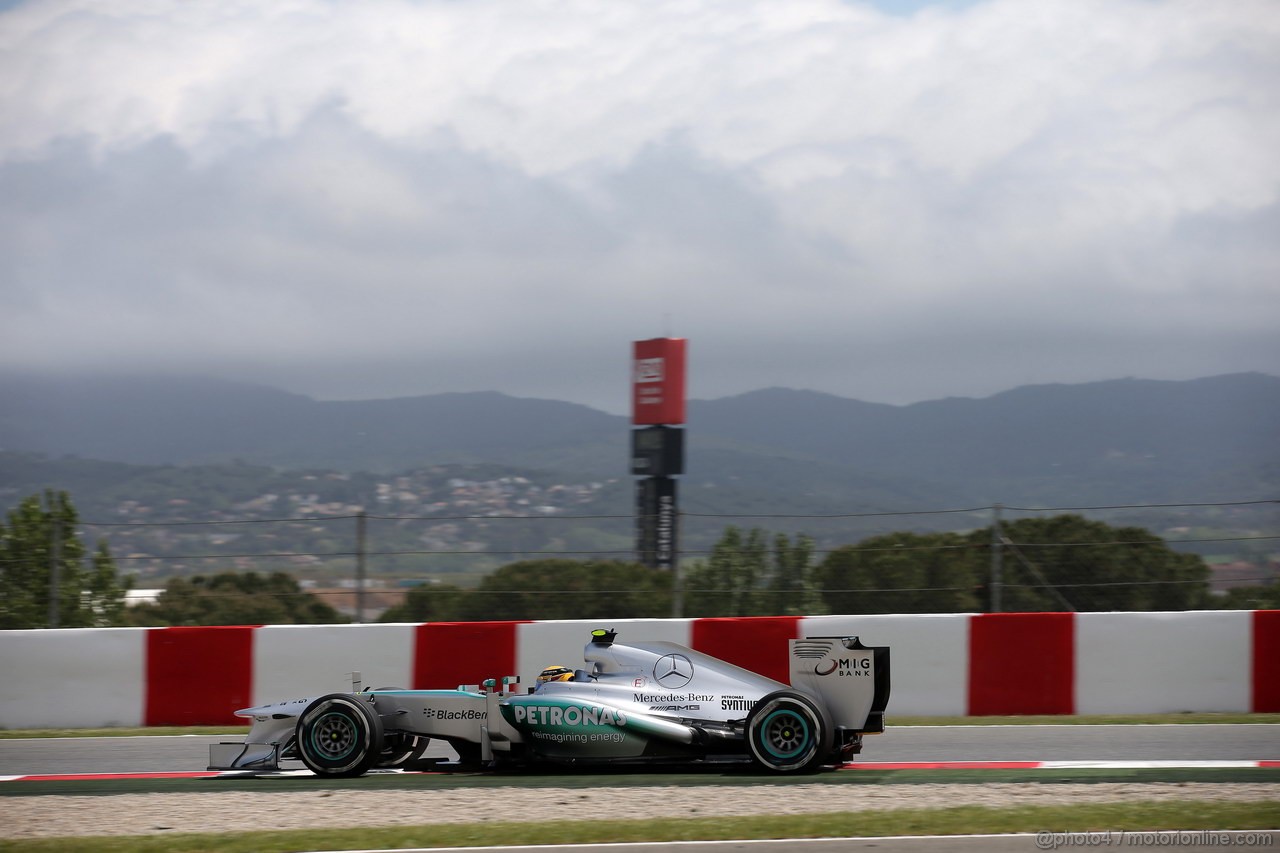 GP SPAGNA, 10.05.2013- Prove Libere 2, Lewis Hamilton (GBR) Mercedes AMG F1 W04 