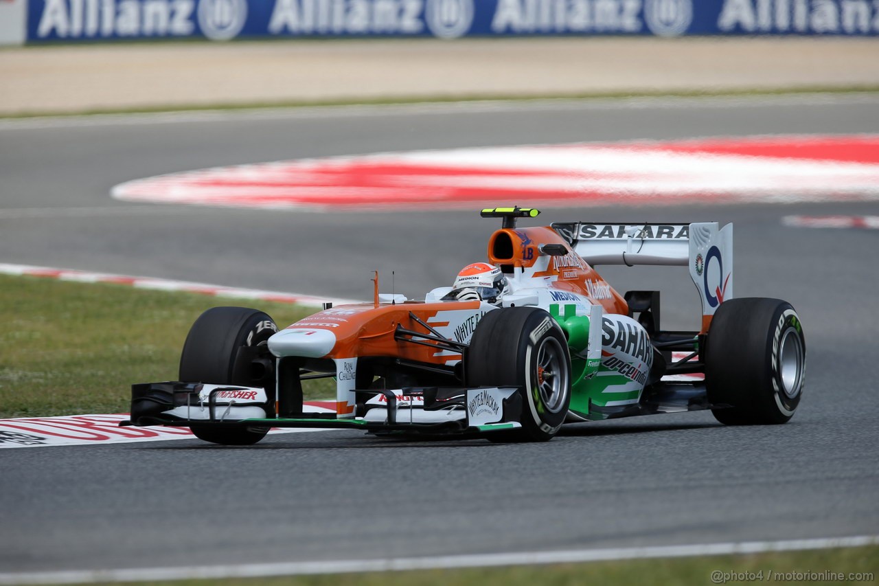 GP SPAGNA, 10.05.2013- Prove Libere 2, Adrian Sutil (GER), Sahara Force India F1 Team VJM06 