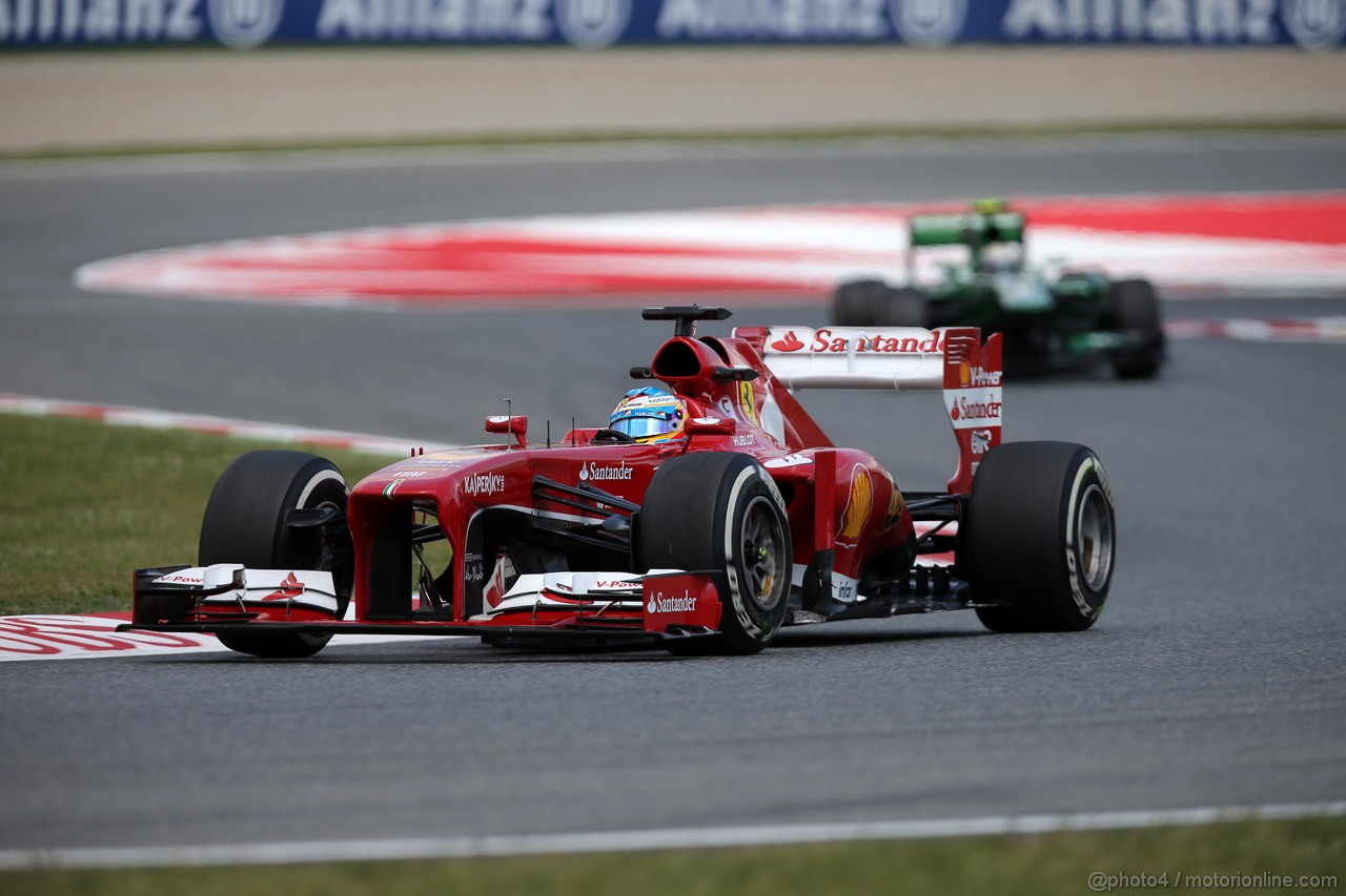 GP SPAGNA, 10.05.2013- Prove Libere 2, Fernando Alonso (ESP) Ferrari F138 
