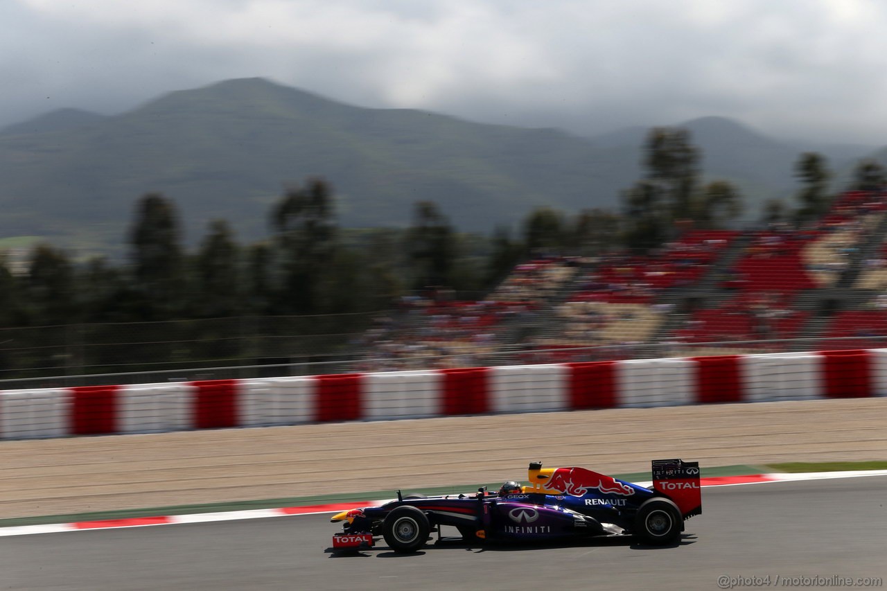 GP SPAGNA, 10.05.2013- Prove Libere 2, Sebastian Vettel (GER) Red Bull Racing RB9 