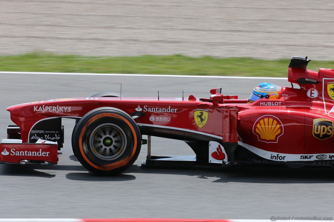 GP SPAGNA, 10.05.2013- Prove Libere 2, Fernando Alonso (ESP) Ferrari F138 