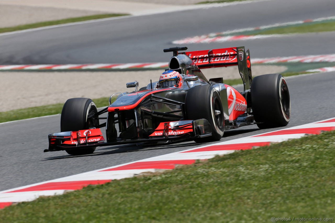 GP SPAGNA, 10.05.2013- Prove Libere 2, Jenson Button (GBR) McLaren Mercedes MP4-28 