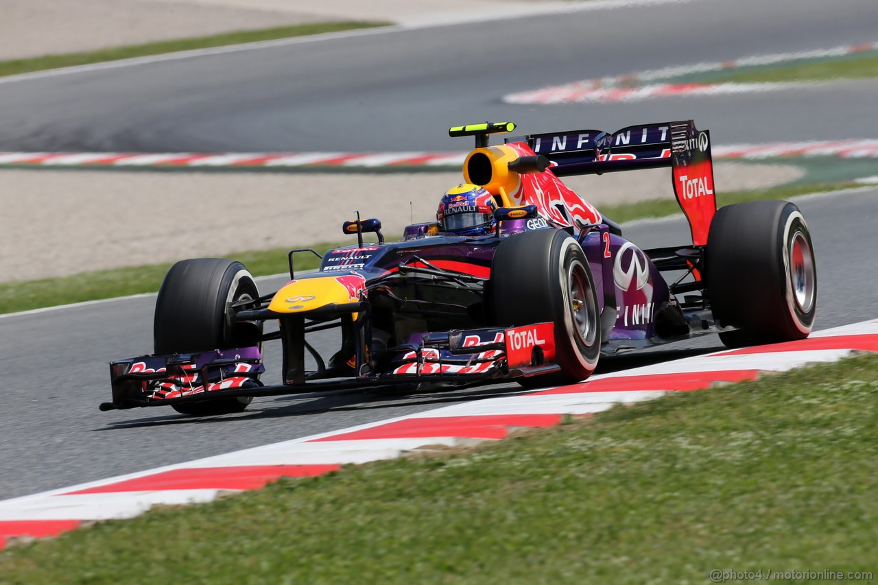 GP SPAGNA, 10.05.2013- Prove Libere 2, Mark Webber (AUS) Red Bull Racing RB9 