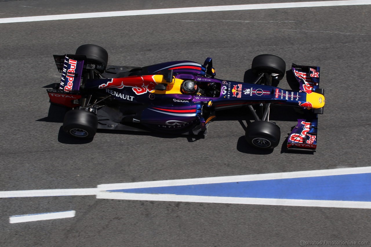 GP SPAGNA, 10.05.2013- Prove Libere 2, Sebastian Vettel (GER) Red Bull Racing RB9 