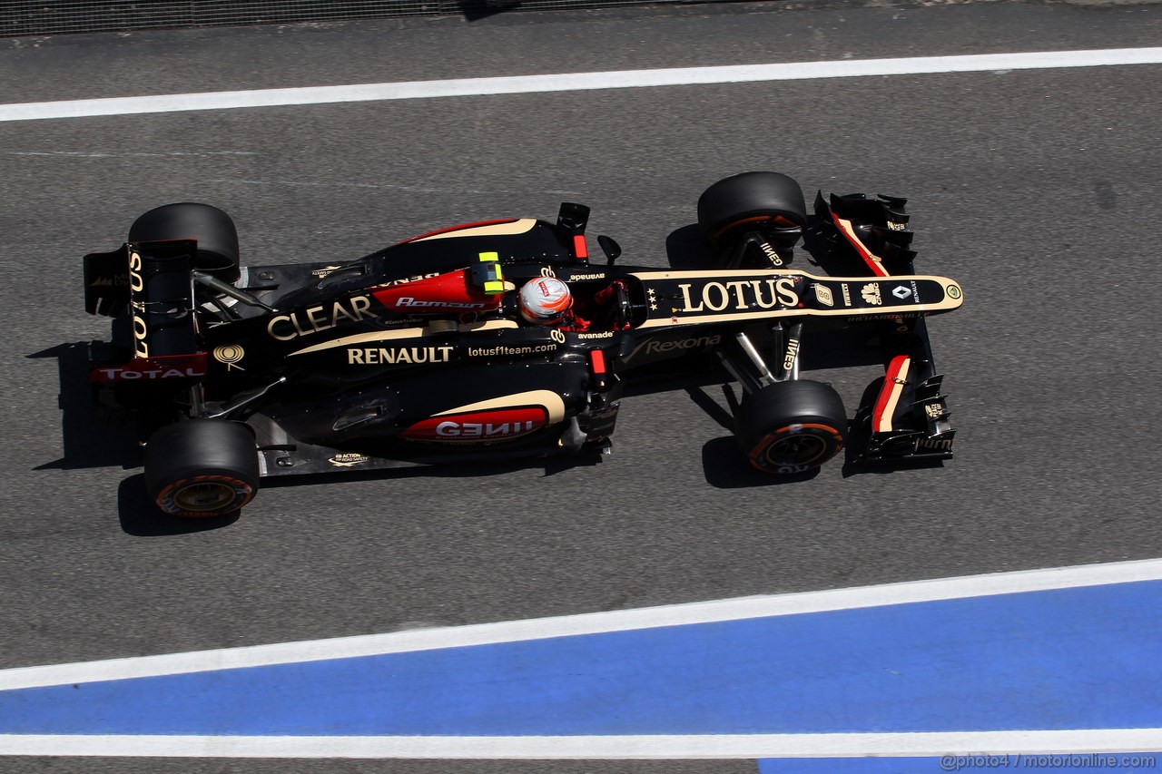 GP SPAGNA, 10.05.2013- Prove Libere 2, Romain Grosjean (FRA) Lotus F1 Team E21 