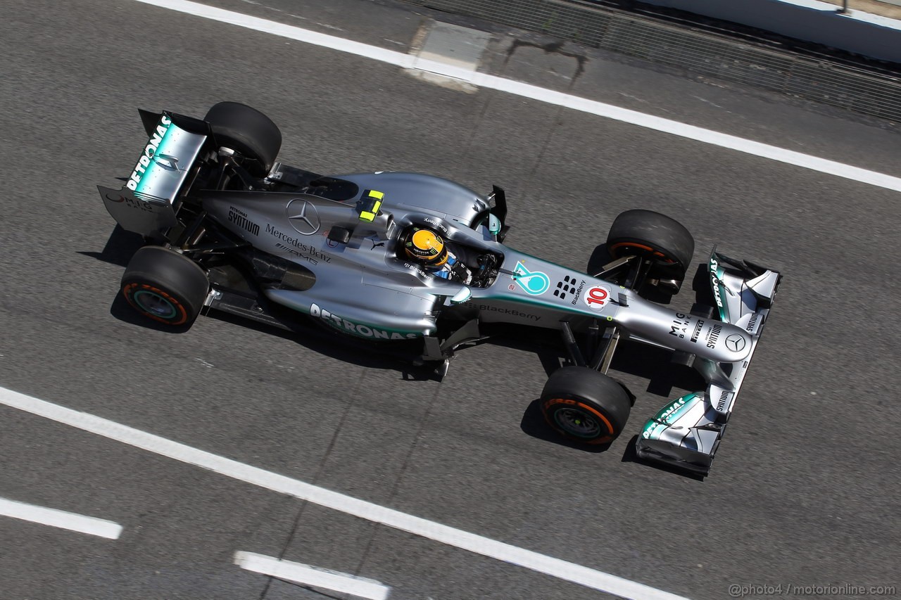 GP SPAGNA, 10.05.2013- Prove Libere 2, Lewis Hamilton (GBR) Mercedes AMG F1 W04 
