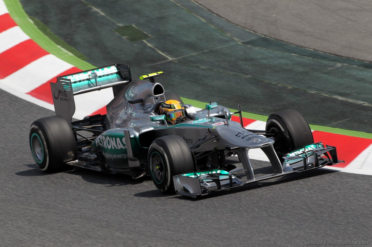 GP SPAGNA, 10.05.2013- Prove Libere 2, Lewis Hamilton (GBR) Mercedes AMG F1 W04 