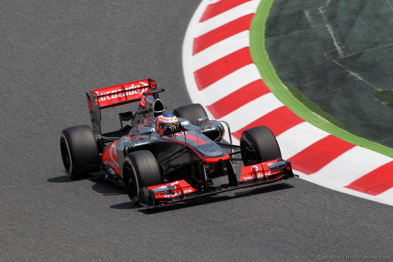 GP SPAGNA, 10.05.2013- Prove Libere 2, Jenson Button (GBR) McLaren Mercedes MP4-28 