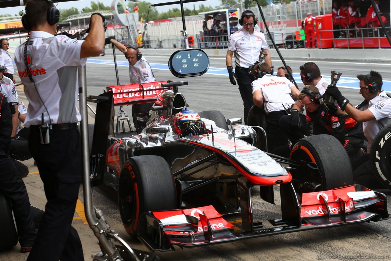 GP SPAGNA, 10.05.2013- Prove Libere 2, Jenson Button (GBR) McLaren Mercedes MP4-28 