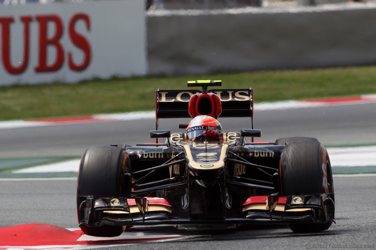 GP SPAGNA, 10.05.2013- Prove Libere 2, Romain Grosjean (FRA) Lotus F1 Team E21 