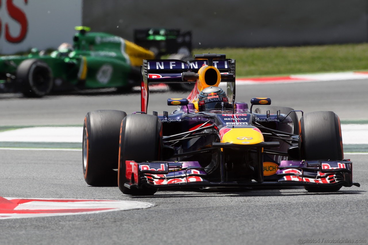 GP SPAGNA, 10.05.2013- Prove Libere 2, Sebastian Vettel (GER) Red Bull Racing RB9 