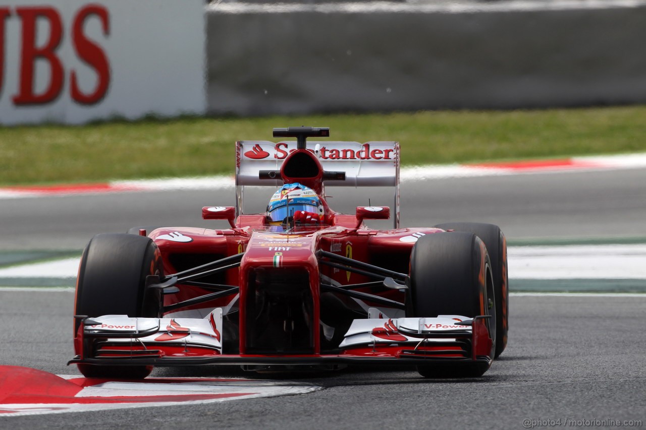 GP SPAGNA, 10.05.2013- Prove Libere 2, Fernando Alonso (ESP) Ferrari F138 