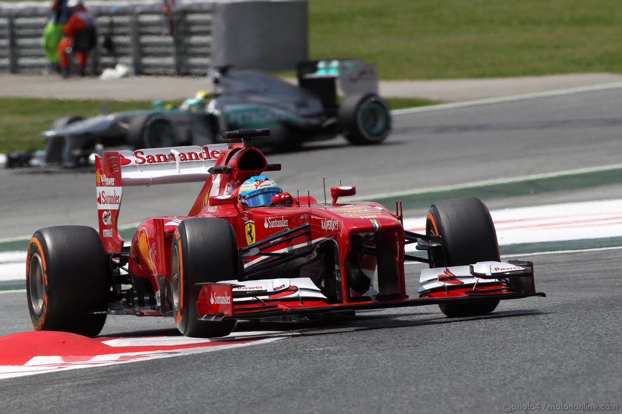 GP SPAGNA, 10.05.2013- Prove Libere 2, Fernando Alonso (ESP) Ferrari F138 