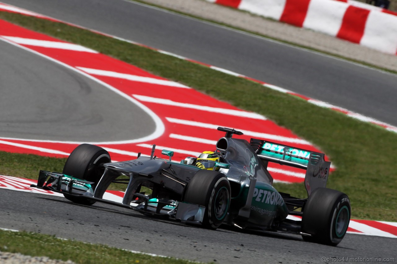 GP SPAGNA, 10.05.2013- Prove Libere 2, Nico Rosberg (GER) Mercedes AMG F1 W04 