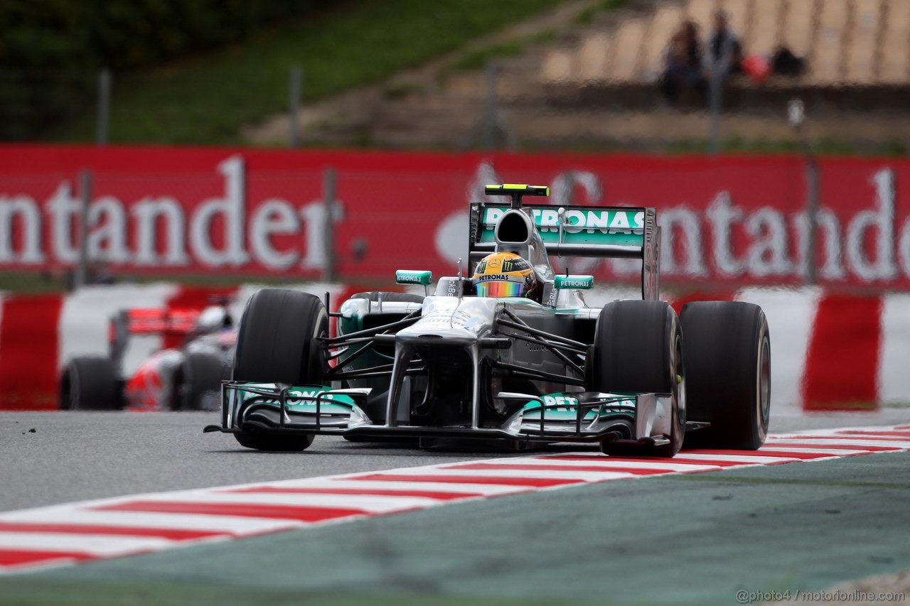 GP SPAGNA, 10.05.2013- Prove Libere 2, Lewis Hamilton (GBR) Mercedes AMG F1 W04 