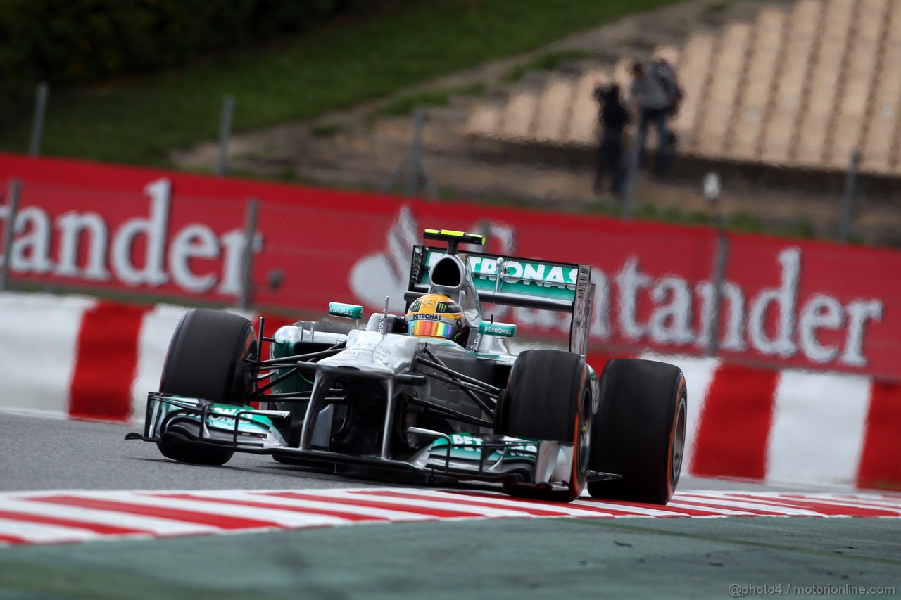 GP SPAGNA, 10.05.2013- Prove Libere 2, Lewis Hamilton (GBR) Mercedes AMG F1 W04 