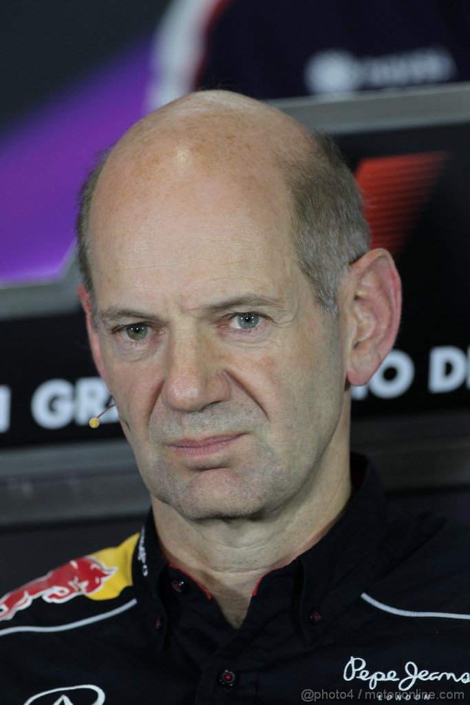 GP SPAGNA, 10.05.2013- Conferenza Stampa, Adrian Newey (GBR), Red Bull Racing , Technical Operations Director