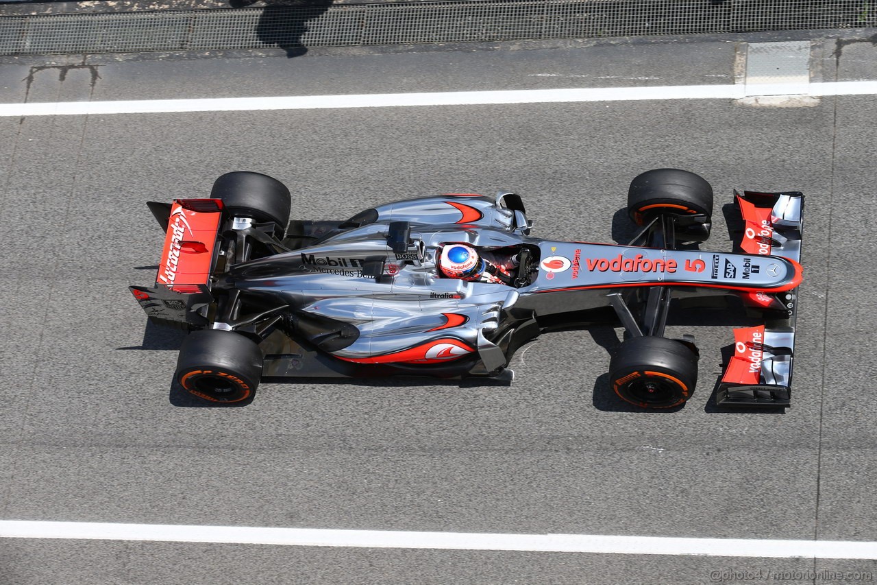 GP SPAGNA, 10.05.2013- Prove Libere 2, Jenson Button (GBR) McLaren Mercedes MP4-28 
