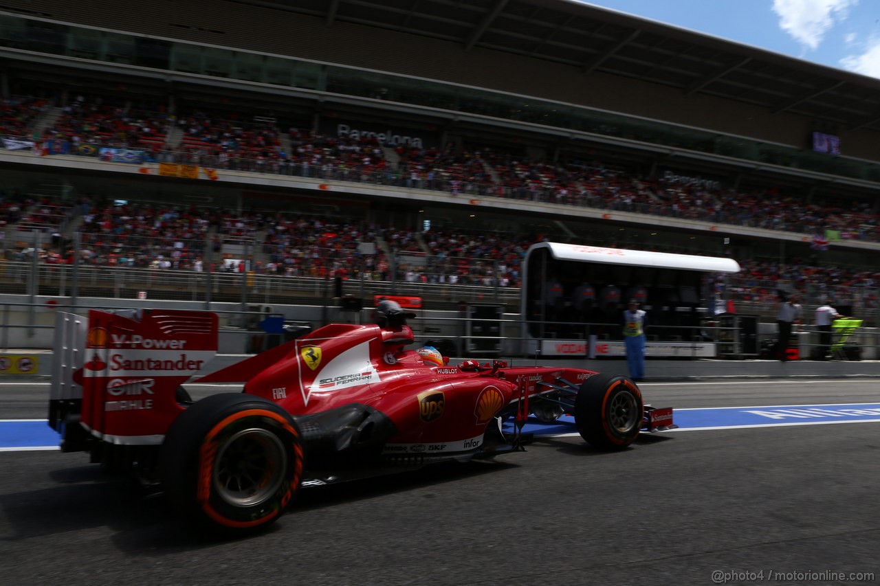 GP SPAGNA, 10.05.2013- Prove Libere 2, Fernando Alonso (ESP) Ferrari F138 