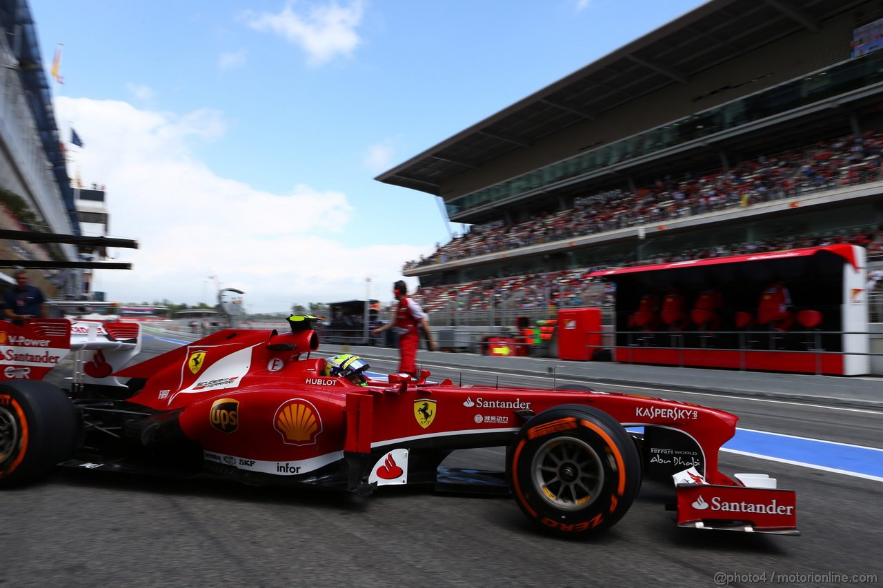 GP SPAGNA, 10.05.2013- Prove Libere 2, Felipe Massa (BRA) Ferrari F138 