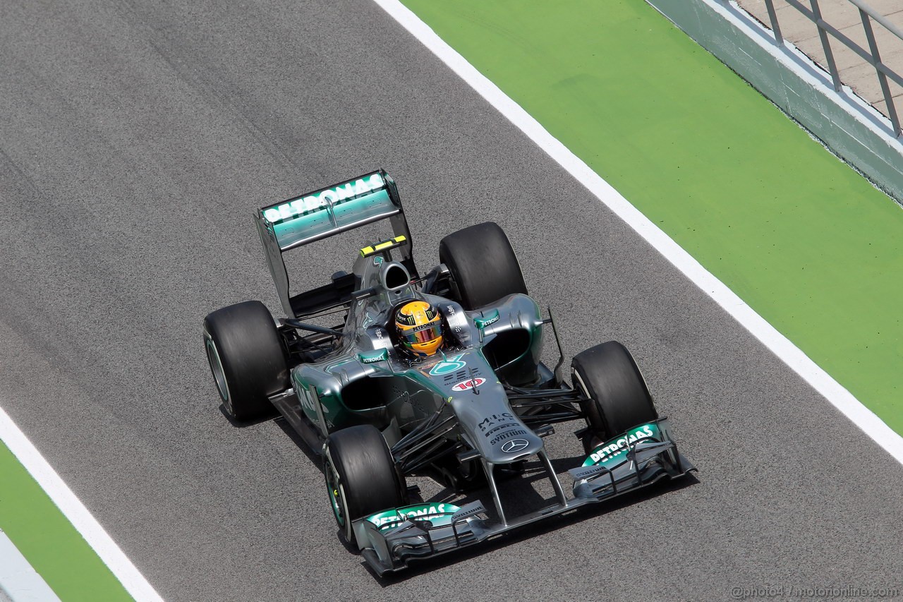 GP SPAGNA, 10.05.2013- Prove Libere 2, Lewis Hamilton (GBR) Mercedes AMG F1 W04 