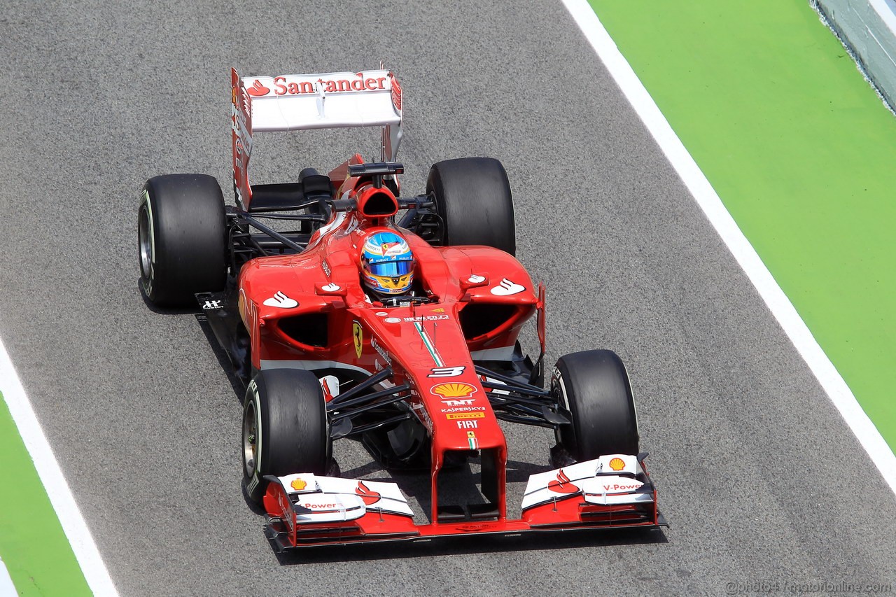 GP SPAGNA, 10.05.2013- Prove Libere 2, Fernando Alonso (ESP) Ferrari F138 