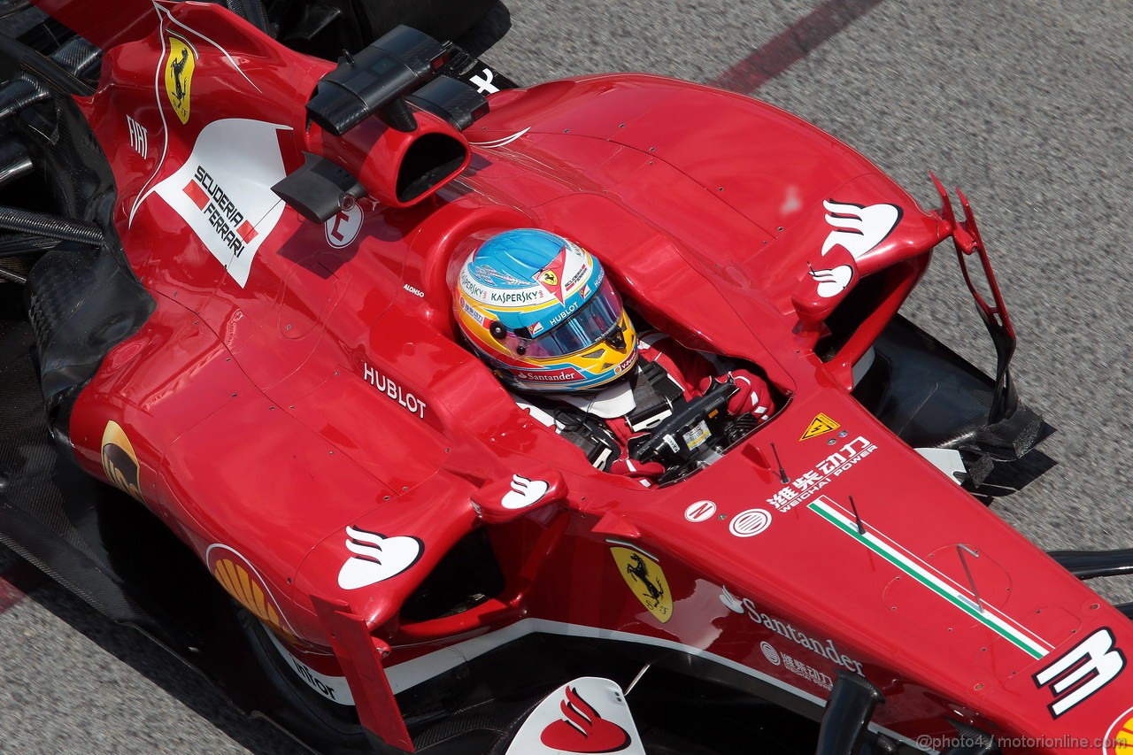 GP SPAGNA, 10.05.2013- Prove Libere 2, Fernando Alonso (ESP) Ferrari F138 