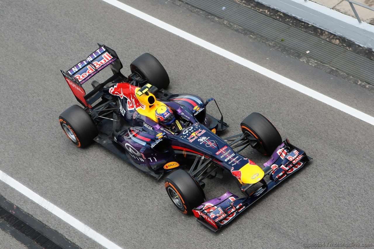 GP SPAGNA, 10.05.2013- Prove Libere 2, Mark Webber (AUS) Red Bull Racing RB9 