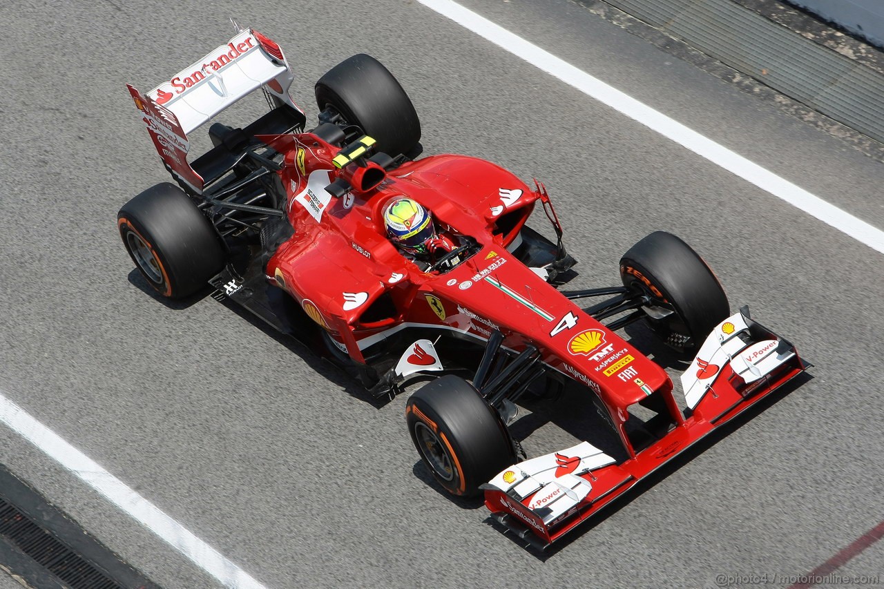 GP SPAGNA, 10.05.2013- Prove Libere 2, Felipe Massa (BRA) Ferrari F138 