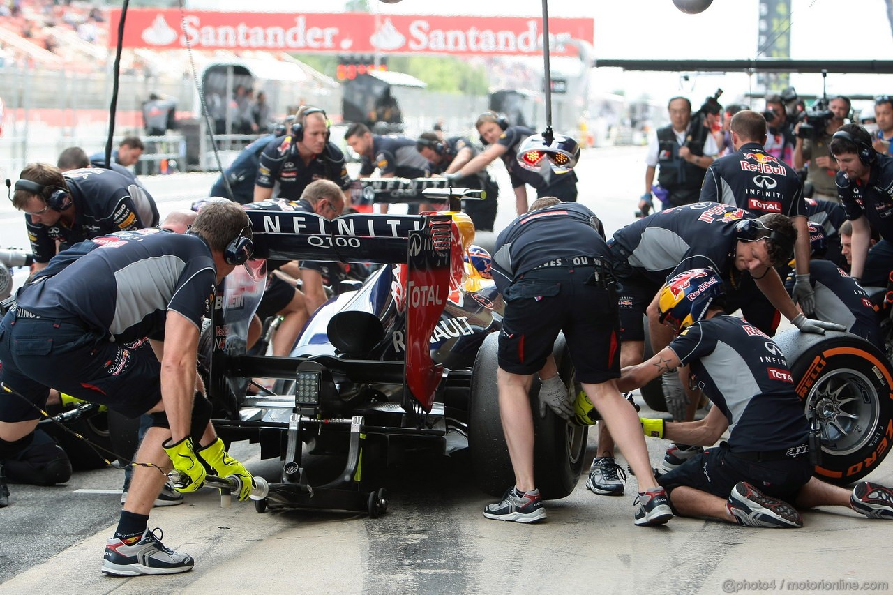 GP SPAGNA, 10.05.2013- Prove Libere 2, Mark Webber (AUS) Red Bull Racing RB9 