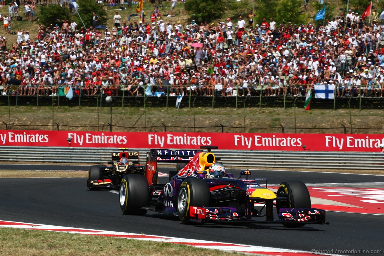 GP UNGHERIA, 28.07.2013- Gara, Sebastian Vettel (GER) Red Bull Racing RB9