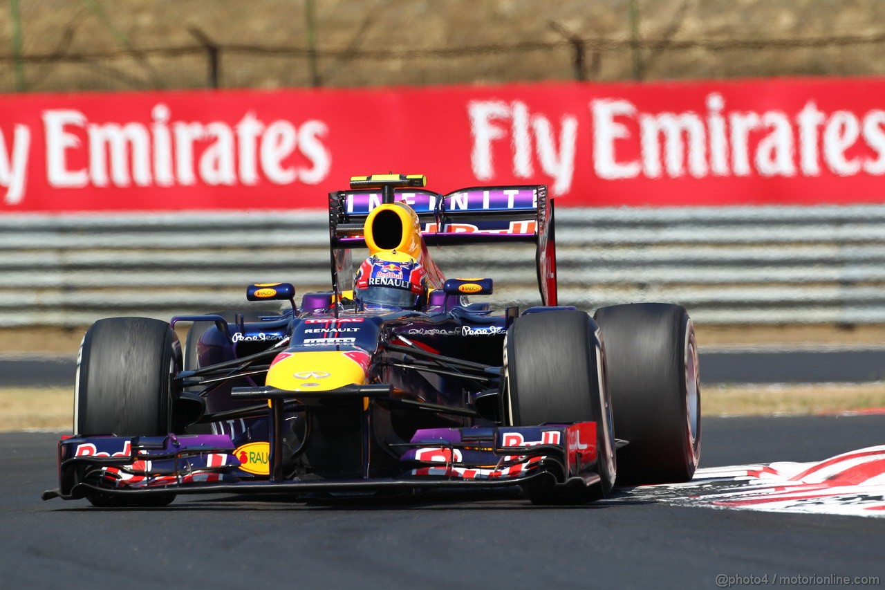 GP UNGHERIA, 28.07.2013- Gara, Mark Webber (AUS) Red Bull Racing RB9