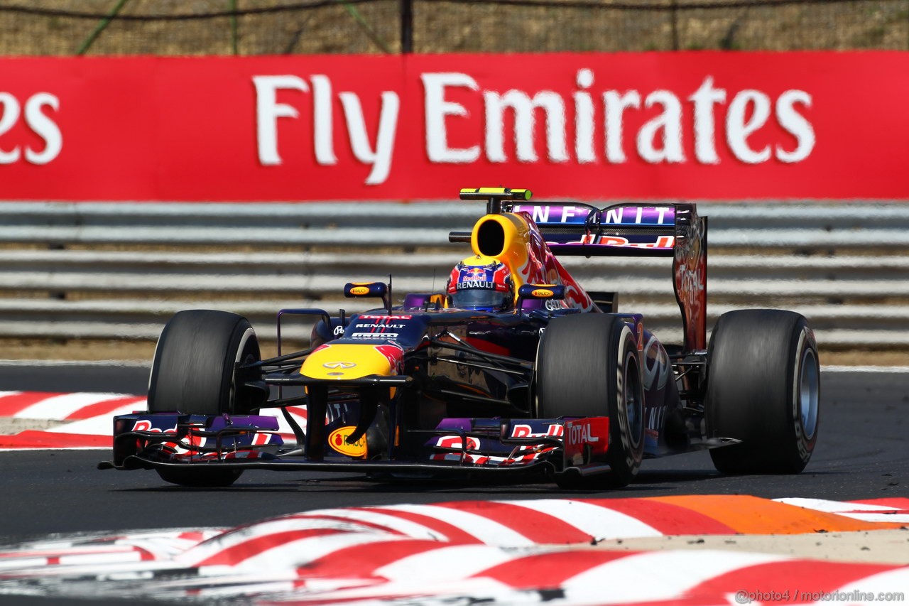 GP UNGHERIA, 28.07.2013- Gara, Mark Webber (AUS) Red Bull Racing RB9