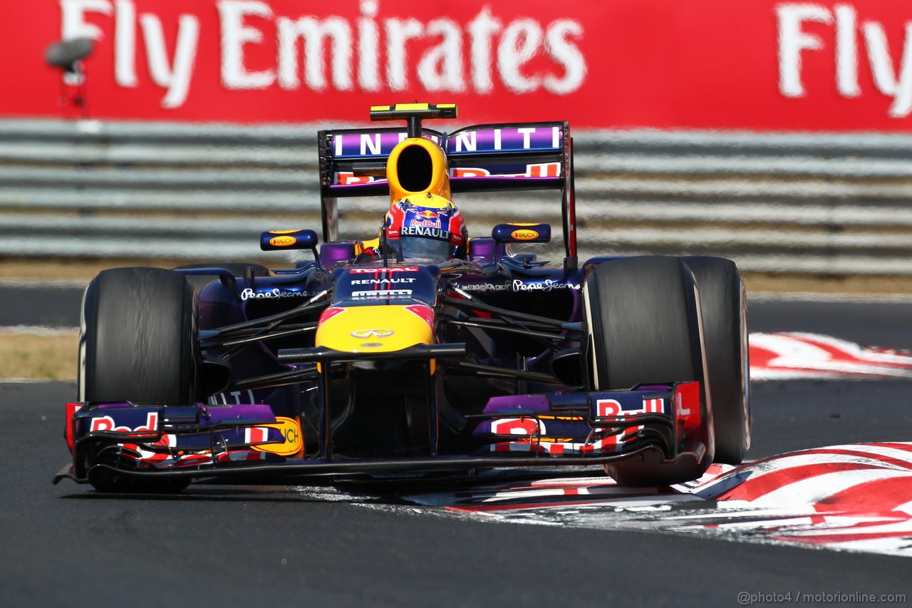 GP UNGHERIA, 28.07.2013- Gara, Mark Webber (AUS) Red Bull Racing RB9