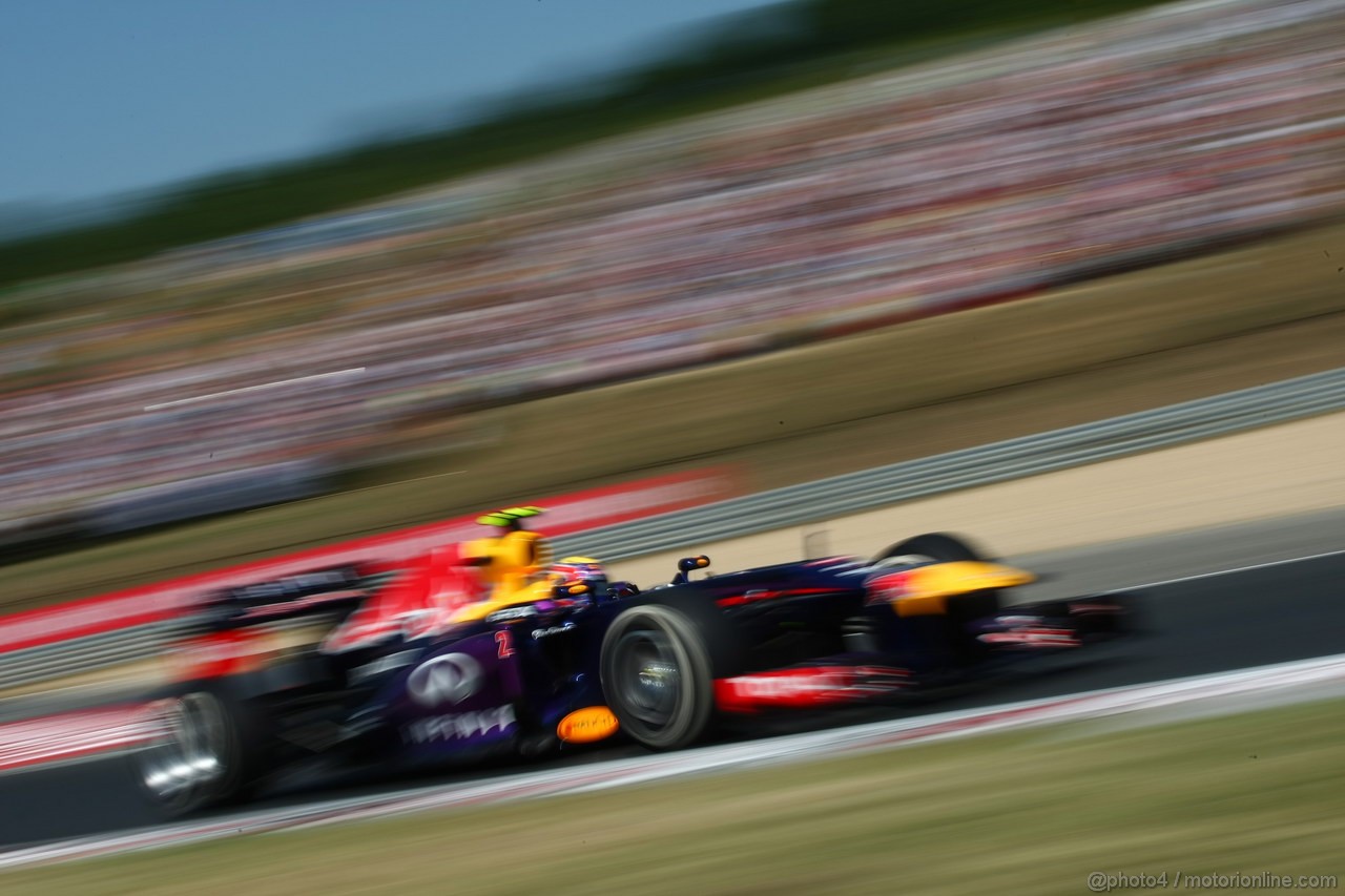 GP UNGHERIA, 28.07.2013- Gara, Mark Webber (AUS) Red Bull Racing RB9