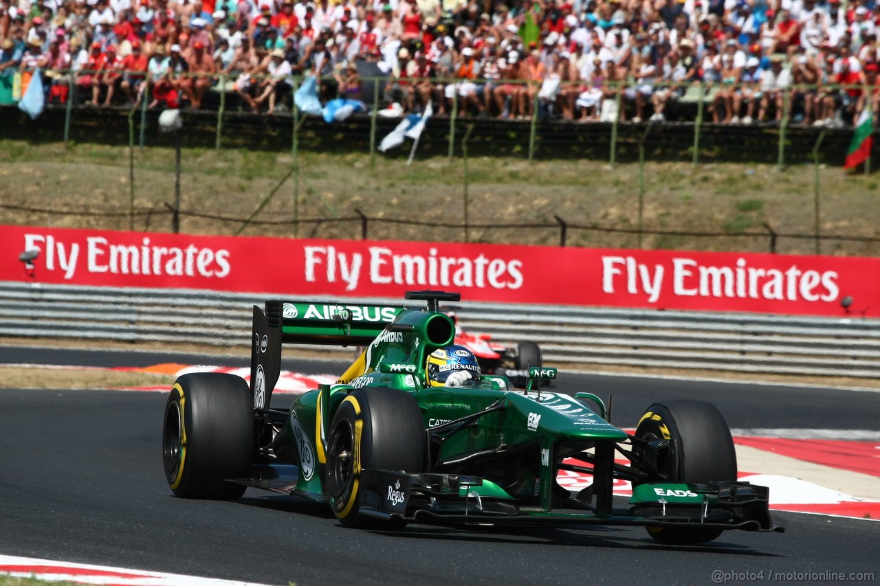 GP UNGHERIA, 28.07.2013- Gara, Charles Pic (FRA) Caterham F1 Team CT03