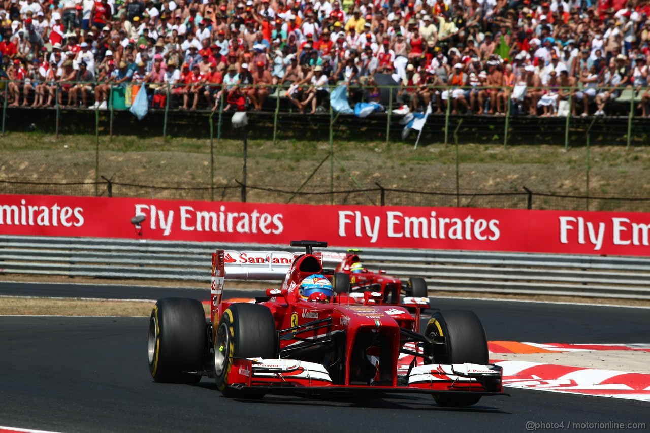 GP UNGHERIA, 28.07.2013- Gara, Fernando Alonso (ESP) Ferrari F138