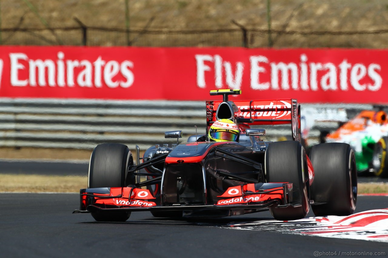 GP UNGHERIA, 28.07.2013- Gara, Sergio Perez (MEX) McLaren MP4-28