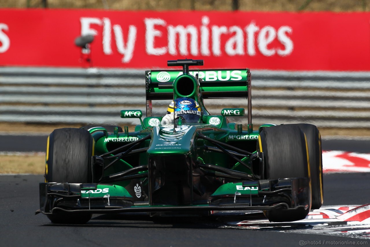 GP UNGHERIA, 28.07.2013- Gara, Charles Pic (FRA) Caterham F1 Team CT03