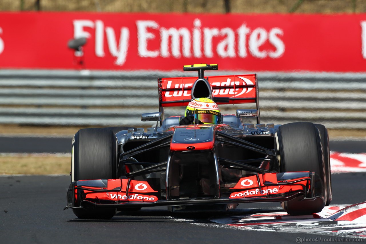 GP UNGHERIA, 28.07.2013- Gara, Sergio Perez (MEX) McLaren MP4-28