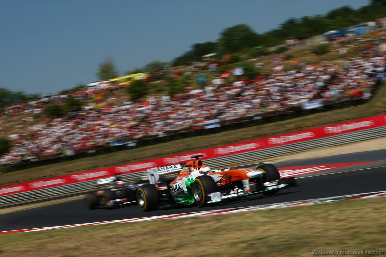 GP UNGHERIA, 28.07.2013- Gara, Paul di Resta (GBR) Sahara Force India F1 Team VJM06