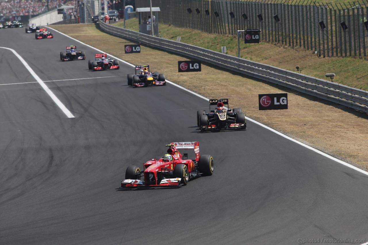 GP UNGHERIA, 28.07.2013- Gara, Felipe Massa (BRA) Ferrari F138