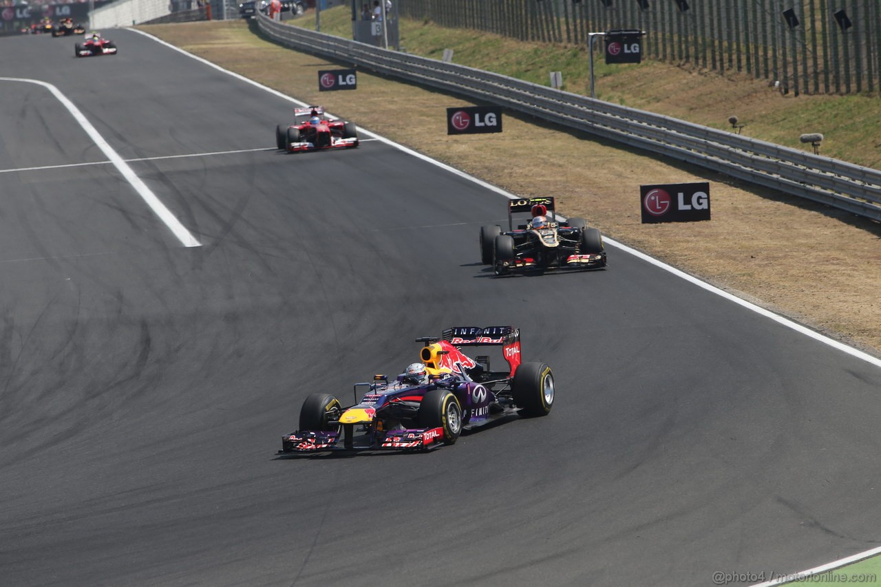 GP UNGHERIA, 28.07.2013- Gara, Sebastian Vettel (GER) Red Bull Racing RB9