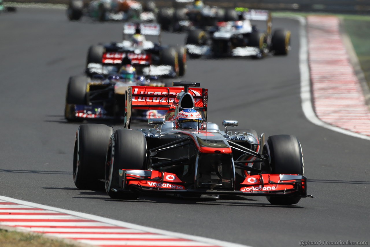 GP UNGHERIA, 28.07.2013- Gara, Jenson Button (GBR) McLaren Mercedes MP4-28