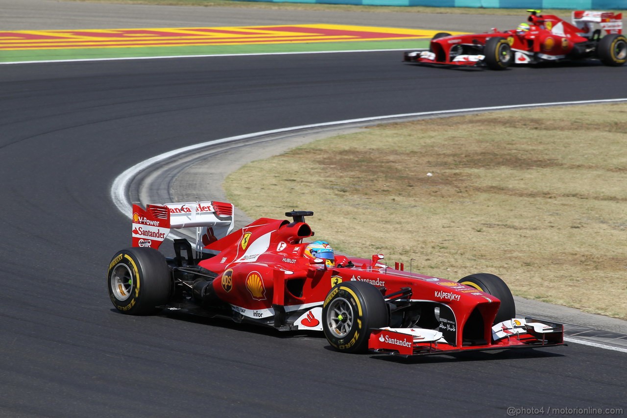 GP UNGHERIA, 28.07.2013- Gara, Fernando Alonso (ESP) Ferrari F138